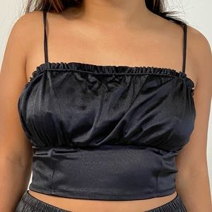 Black Cropped Tank